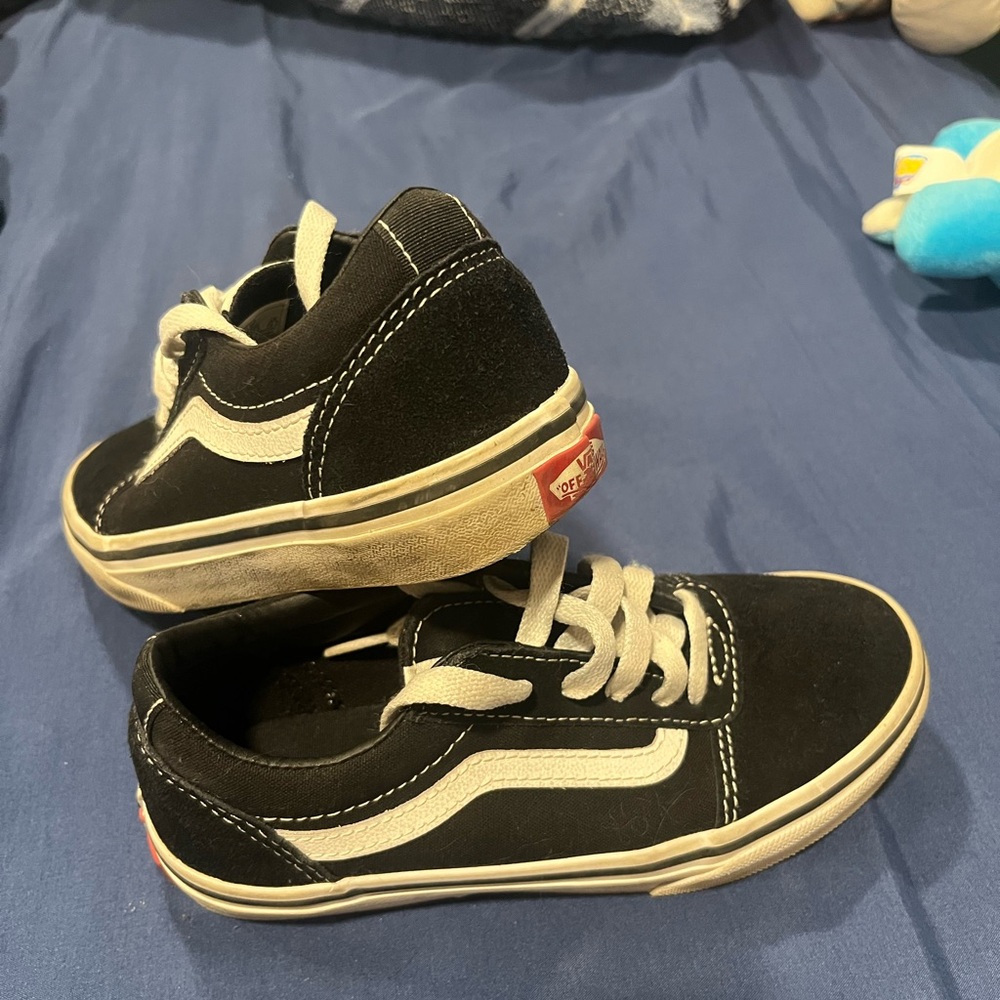 Vans Kids Black and White Classic Sneakers